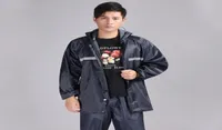 Men Rain Jacket Adults Split coat Hiking wearrainsuit Reflective Strip At Night Coat Outdoor YY049 Y2003242877165