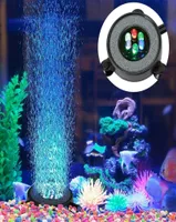 Aquariums Lighting Underwater Submersible Fish Tank Color Changing LED Air Bubble Aquarium Lamp Making Oxygen for 221107