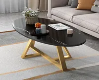Nordic modern living room home furnishings golden wrought iron bracket coffee table small apartment light luxury simple creative o5502425