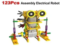 123pcs 작은 크기 LOZ 전기 로봇 퍼즐 어셈블리 벽돌 아이를위한 DIY 장난감 어린이 2996871