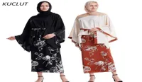 Ethnic Clothing KUCLUT Dubai Abaya Turkish Muslim Fashion Top Wrap Skirt Islamic Abayas Set For Ensemble De Mode 2Piece Set17587238