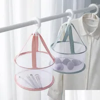 Makeup Tools Drying Rack Hanging Basket Beauty Egg Net Bag Hangable Brush Storage Organizer Drop Delivery Health DHPML