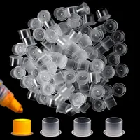 Tattoo Machine 1000pcs Plastic Ink Cups Caps 17mm 14mm 11mm Clear self standing Pigment Supply for ink 230111