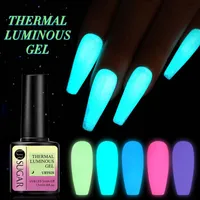 Gel à ongles Ur sucre 7,5 ml bleu lumineux changement de couleur thermique tremper les ongles fluorescents fluorescents UV