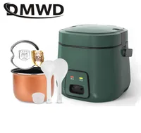 DMWD 12Lミニ電気炊飯器2レイヤー加熱食品蒸し器多機能食事料理ポット12ピープルランチボックスEU USプラグ2