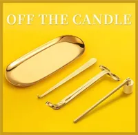 4pcs Luxury Candle Accessory Set Extinguisher Tool Snuffer Trimmer Hook Tray Dipper Home Decor For Party Wedding 2112224798714