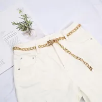 Ремни панк металлическая женская цепь пояс золотые серебряные талию джинсы девочки женская пояс для женщин для женского тела