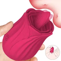 Masseur adulte vibrateur de jouets roses puissants pour les femmes atteintes de la langue l￩chant le mamelon oral stimulator stimulateur f￩minin toys sexe adultes