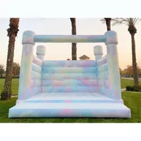 10 13ft Inflatable Bounce House New Tie Dye Wedding Party Jumper bouncy Castle Tie Dye For Kids Adults Jumping Outdoor Fun with blower free air ship