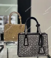TZ tam elmas çanta çanta tasarımcısı galeria kristal çanta kadın lüks moda çanta klasik pra omuz crossbody çanta bayan blingbling parlak akşam çantaları 23cm