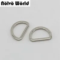 100pcs 5 colors 3 5mm wide 25X15mm 1 thin tabular D ring 2 5cm welded d rings for bags purse metal crafts265j