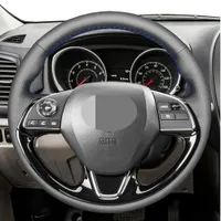Mitsubishi ASX Outlander Mirage 2016-2019 Eclipse（Cross）DIY Hand-Stitched Black Leather Car Steering Wheel Cover