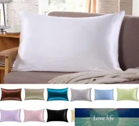 1Pc Pillow Cover Silk Pillow Case Cushion 51cm x 76cm 13 Colors to Choose Softer Silk Pillowcase Top Quality Case Factory ex6507644