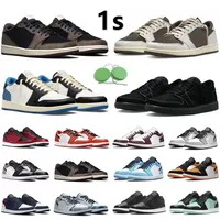 1 1s Low Men Femmes Basketball Chaussures Sneaker Inverse Dark Mocha Fragment White Tan Camo Wolf Gris Paint Drip Royal Cyber ​​Bred Shadow Toe Mens Trainers Sports Sneakers