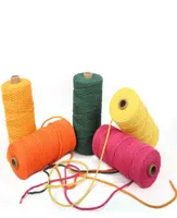 Yarn Handmade Boho Decor 3mm Colored Colorful Cotton Cord Rope Thread ed Macrame String DIY Home Wedding Decoration Supply3512674