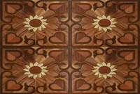 Plancher de fleur de plancher en balsamo rouge plancher en bois birmane en teck art et artisanat marquée meuble décor mural papier peint t1616266