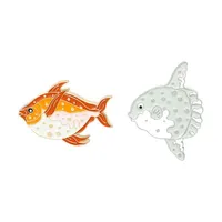 Pins Brooches Cartoon Animal For Women Cute Red Fish Enamel Paint Lapel Pins Small Badges Gift Good Friends Pin Drop Delivery Jewelr Dhomf