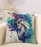 Pillow Case Oil Painting HandPainted Cotton And Linen Pillowcase Cushion Cover Without Core2413585