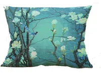 Pillow Case Oil Painting Hundreds Of Birds Cotton Linen Throw Cushion Cover Home Sofa Decorative3853476