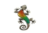 Garden Decoration Outdoor Animals of Metal Gecko Wall Artwork Sculpture for Living Room and Garden Outdoor Decoration Statues T200