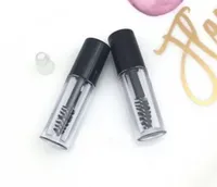 High-end Clear Empty Mascara Tube Eyelash Cream Vial Liquid Bottle Sample Cosmetic Container with Leakproof Inner Black Cap