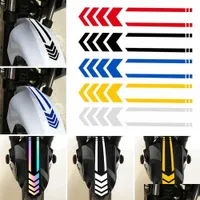Other Festive Party Supplies Personalized Motorcycle Fender Car Sticker Reflective Arrow Line Warning Electric Vehicle Vinyl Decal Dho5Y