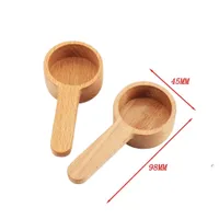 Spoons Wooden Coffee Scoop Measuring Spoon Black Walnut Wood Kitchen For Sugar Powder Rre13372 Drop Delivery Home Garden Dining Bar F Ote5H