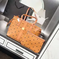 2 adet çift taraflı alışveriş anne debriyaj çantası lüks tasarımcılar kadın erkekler cüzdan ünlü gerçek deri pochette crossbody omuz çanta çantası tote çantaları