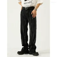 Jeans maschile quattro stagioni Versione coreana Tie-Dye Personality Design Straight Mid Waist Oversize Retry Lapel Fashion for Men 2023