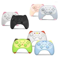 Game Controllers Wiireless Support-Bluetooth Auto Turbo Wake Up Gamepad PC Cartoon Kitty 6-axis Gyroscop Controller For Switch