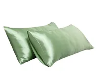 Pillow Case 1pair Sleeping El Smooth Comfortable Breathable For Hair Envelope Closure Artificial Silk Home Decor Soft Satin Pillow8078678