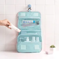 Storage Bags Travel Hanging Cosmetic Bag Oxford Cloth Large Capacity Organizer With Hook Foldable Pouch Toiletry