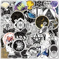 52pcs Nieuwe astrologiestickers Vintage esthetische magische stickers Zodiac Celestial Witchcraft Stickers Graffiti -stickers voor DIY Bagage Laptop Sticker