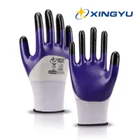 Xingyu rękawiczki nitrylowe zużycie odporna na elastyczną branżę ogrodniczą Auto naprawa oleju wodoodpornego Worpood Work Rękawica palca wzmocniona