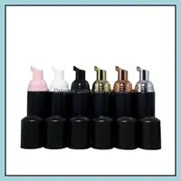Упаковочные бутылки Matte Black Travel Soap Bottle Пластиковая пена Mini Foaming Dispenser для очистки косметической упаковки 60 мл Drop D Otewf