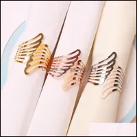 Napkin Rings Simple Laser Cut Ring Wholesale Sash Holder Drop Delivery Home Garden Kitchen Dining Bar Table Decoration Accessories Otecq