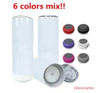 local warehouse sublimation Bluetooth speaker tumbler 20oz straight tumblers 5coloful Audio Stainless Steel bottom enjoy your music 6 colors