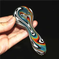 Portable Glass Smoke Pipe One Hitter Mouthpiece Pocket Hand Pipe Mouth Filter Tip Tobacco Herb pipes Cigarette Holder Smoke