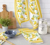 Cleaning Cloths Watercolor Lemon Fruit Microfiber Kitchen Hand Towel Dish Cloth Tableware Household Cleaning Towel Utensils for Ki7979795