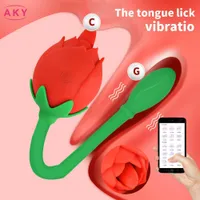 Beauty Items Rose APP Control Clit Sucker Female Vibrators for Women Clitoris Stimulator Sucking Love Vibrating Egg Erotic sexy Toy Adults