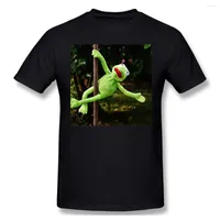 T-shirts masculins homme kermit la grenouille sur un pôle jet marionnette animal sésame muppets voyage les t-shirts drôles