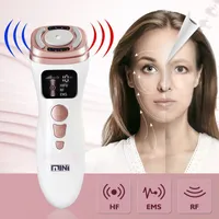 Face Care Devices 업그레이드 미니 HIFU 초음파 기계 RF EMS LED 프로페셔널 리프팅 리 제거 230113