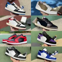 Jumpman X 1 1S Low Basketball Shoes Fragment TS White Brown Red Gold Grey Toe UNC Court Purple Trainer Black Shadow Panda Brand Crimson Tint Designer Sports Sneakers