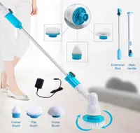 Electric Cleaning Turbo Scrub Brush Tub Extension Handl Adjustable Waterproof Cleaner Wireless Charging Chargeable Bathroom4098393