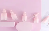 Bouteille en verre rose eliquid vide rechargeable lotion cosmetics compriteur compte-gouttes 5 ml 10ml 15ml 20ml 30ml 50ml 100ml5450524