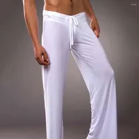Pantalones de hombres yoga yoga suelto tirador jogging casual sólido de pijama largo pantalones hombres longitud de color completo