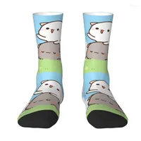 Erkek Çorap Şeftali ve Goma Romantik Mochi Kedi Elbise Erkek Kadınlar Sıcak Moda Ekibi