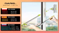 SDARISB Window Squeegee Microfiber Extendable Window Scrubber Washer Cleaner Tools 180 Rotatable Cleaning Brush for High Window 222557882