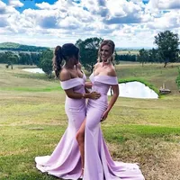Светло -пурпурная русалка платья невесты.