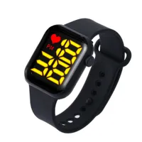 Moda nowa loda cyfrowa zegarek dla dzieci sportowe Waterproof Watches Boy Girl's Child Heart Big Numeral Watch Electronic Silikon Candy Pasek